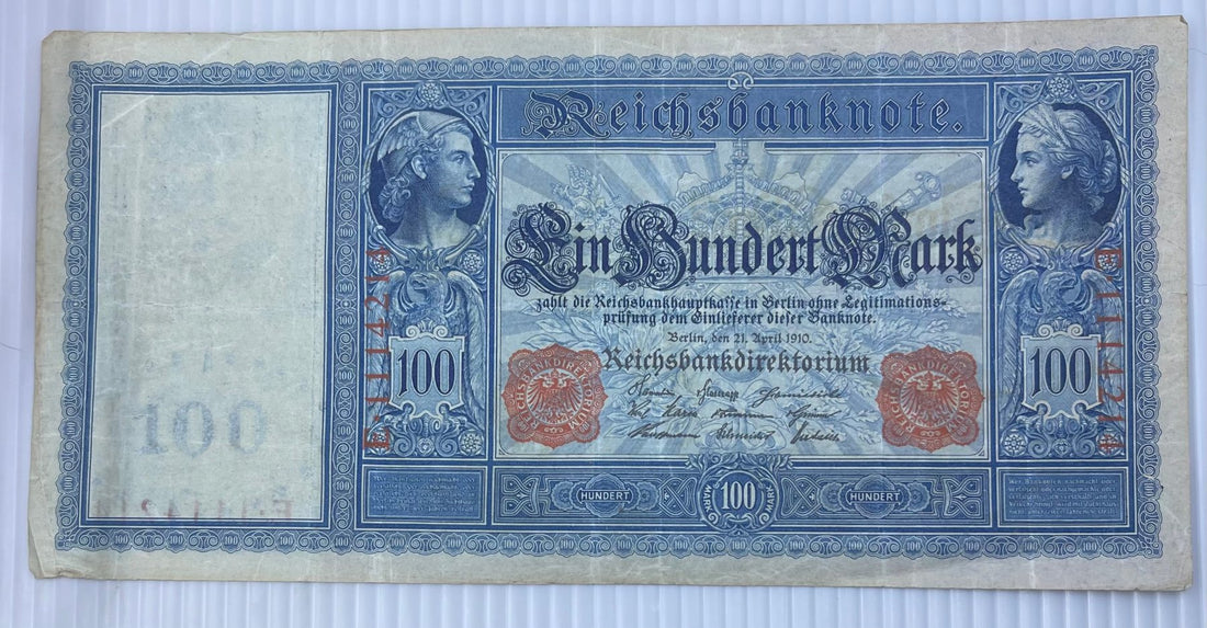 Germany 1910 100 Mark P-44 Circulated World Banknote — front