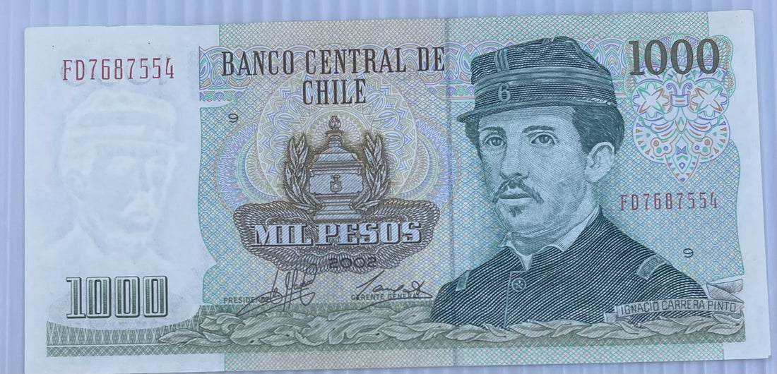 Chile 2008 1000 Pesos P-154 Circulated World Banknote Note Shown — front