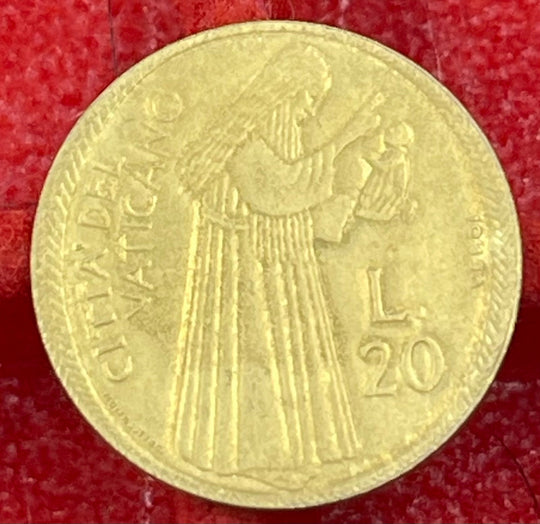 Vatican City 1975 20 Lire KM-128 UNC World Coin