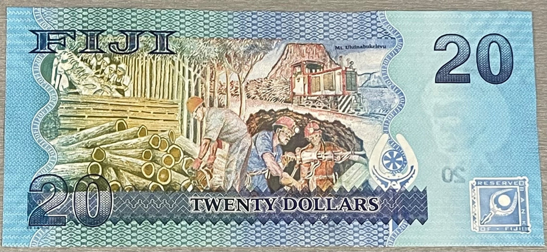 Fiji 2012 20 Dollars P-122 Circulated World Banknote From Lot — back