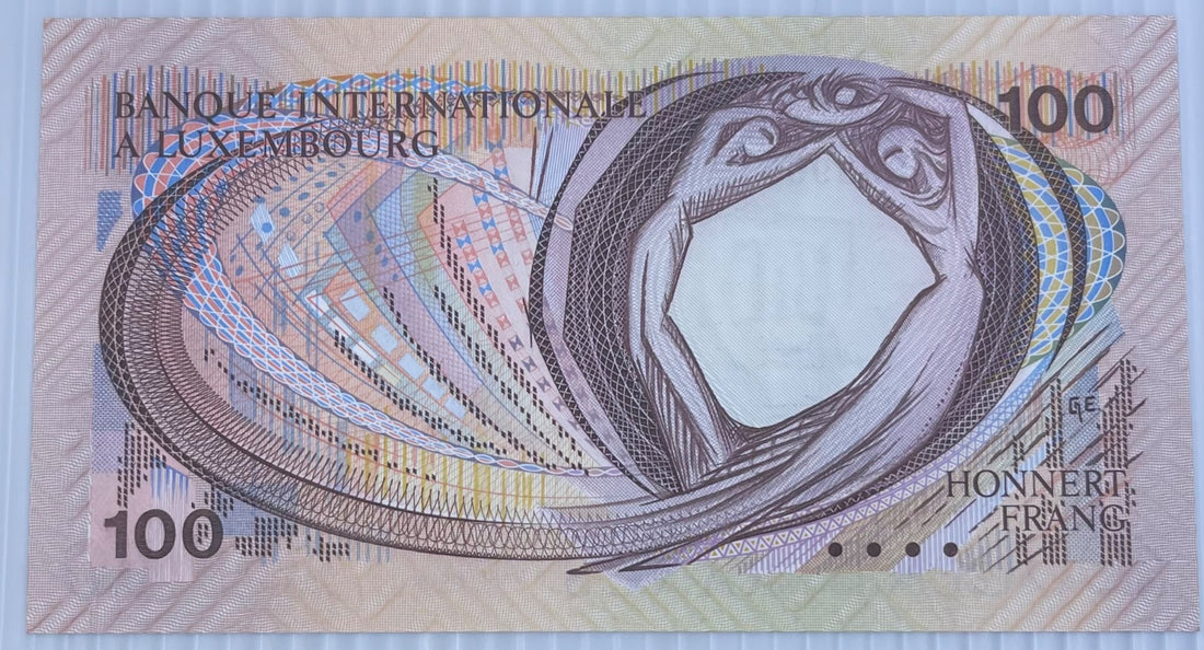 Luxembourg 1981 100 Francs P-14a UNC World Banknote Note Shown — back