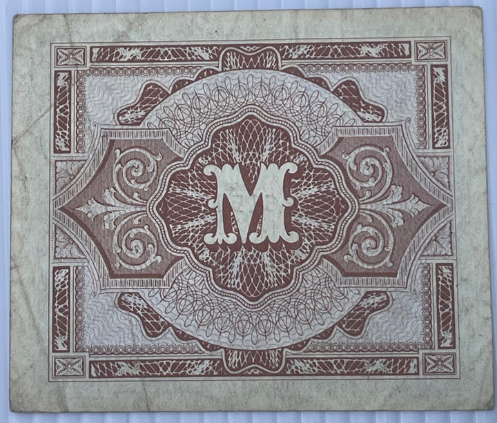 Germany Serie 1944 1 Mark P-194 Circulated World Banknote Note Shown — back