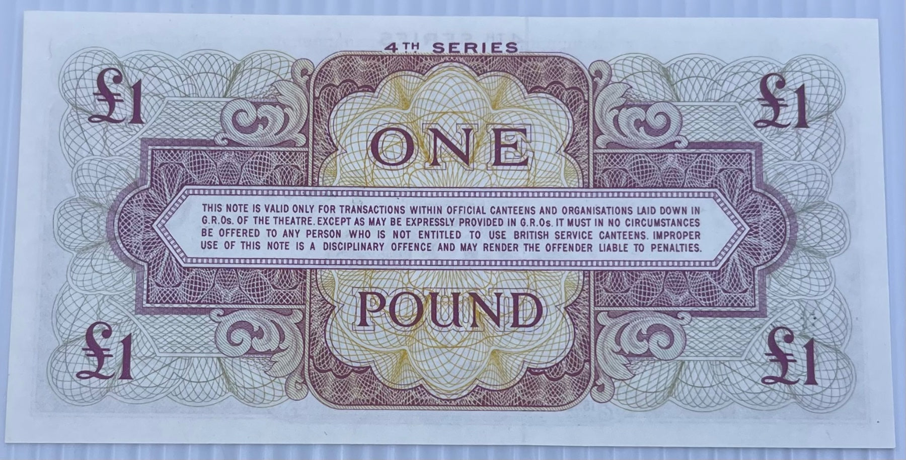 England 1962 £1 Pound P-M36 UNC World Banknote From Lot — back