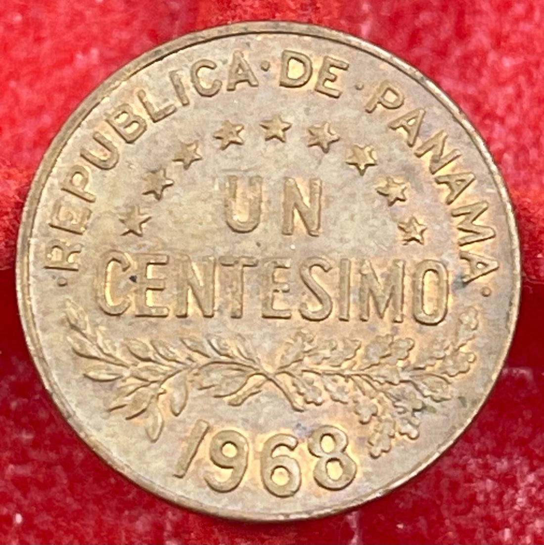 Panama 1968 1 Centesimo KM-22 Circulated World Coin Item Shown — back