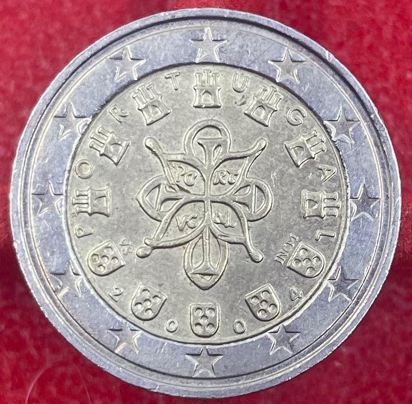 Portugal 2004 2 Euro KM-747 Circulated World Coin — back
