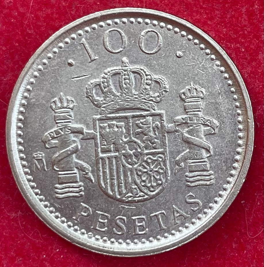 Spain 1998 100 Pesetas Peseta (ESP) KM-880 Circulated World Coin Item Shown — back