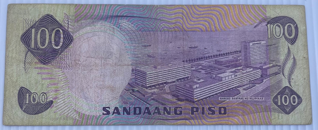 Philippines 1978 100 Piso P-164 Circulated World Banknote — back