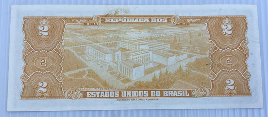 Brazil 1944 2 Cruzeiro P-133 AU World Banknote — back