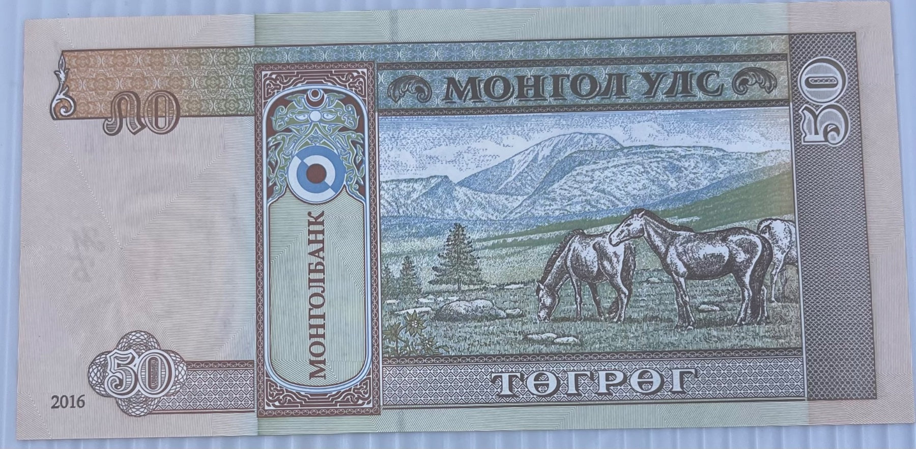 Mongolia 2008 50 Tögrög P-64 UNC World Banknote — back