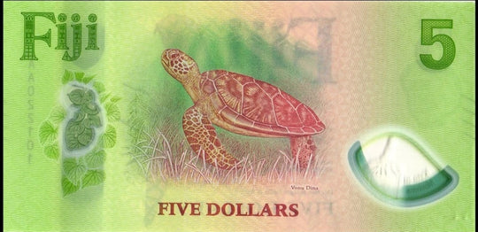Fiji 2026 5 Dollars P-125 UNC World Banknote — back