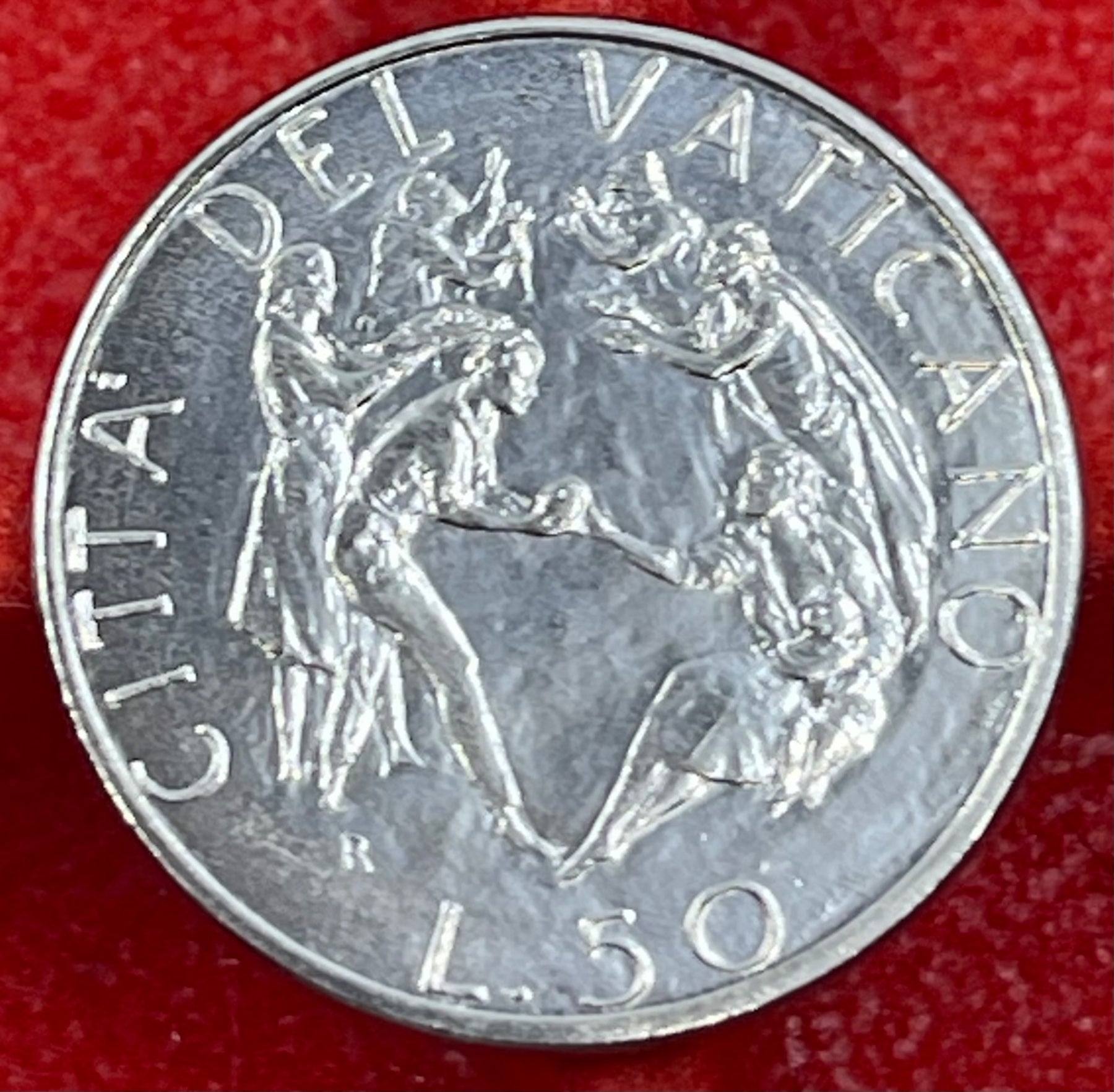Vatican City 1989 R 50 Lire KM-215 UNC World Coin — back
