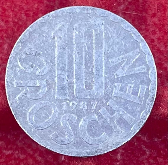 Austria 1987 10 Groschen KM-2878 Circulated World Coin — back
