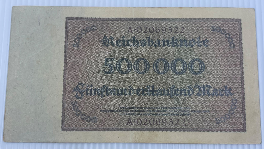 Germany 1923 500000 Mark P-88 Circulated World Banknote — back