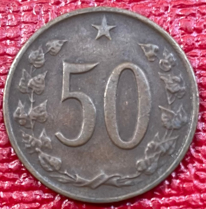 Czechoslovakia 1965 50 haléřů Circulated World Coin Item Shown — back
