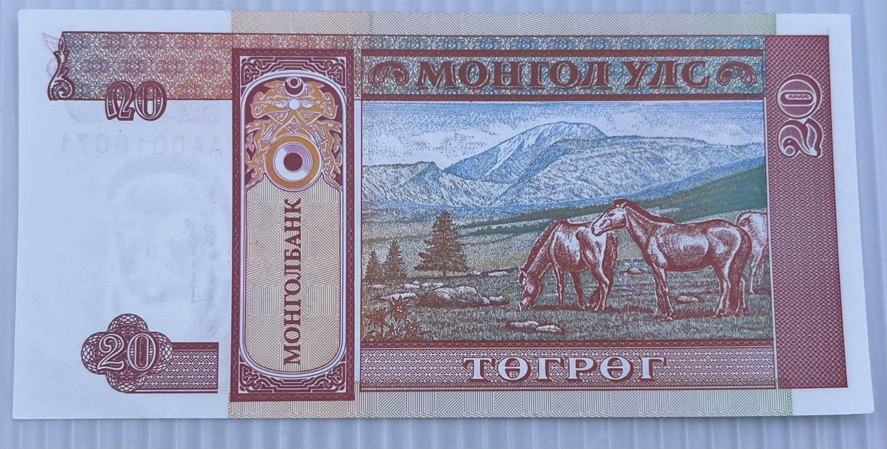 Mongolia 2009 20 Tögrög P-63 UNC World Banknote — back