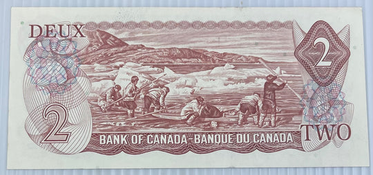 Canada 1974 2 Dollars P-86 UNC World Banknote Note Shown — back