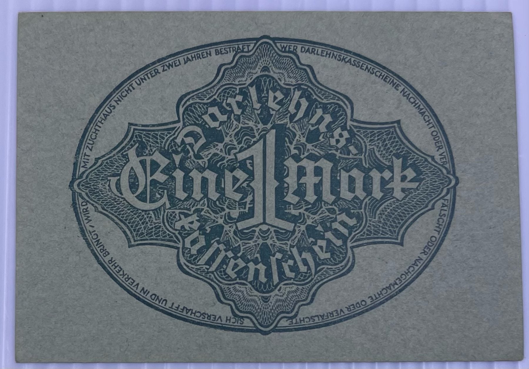 Germany 1922 1 Mark P-71 AU World Banknote — back