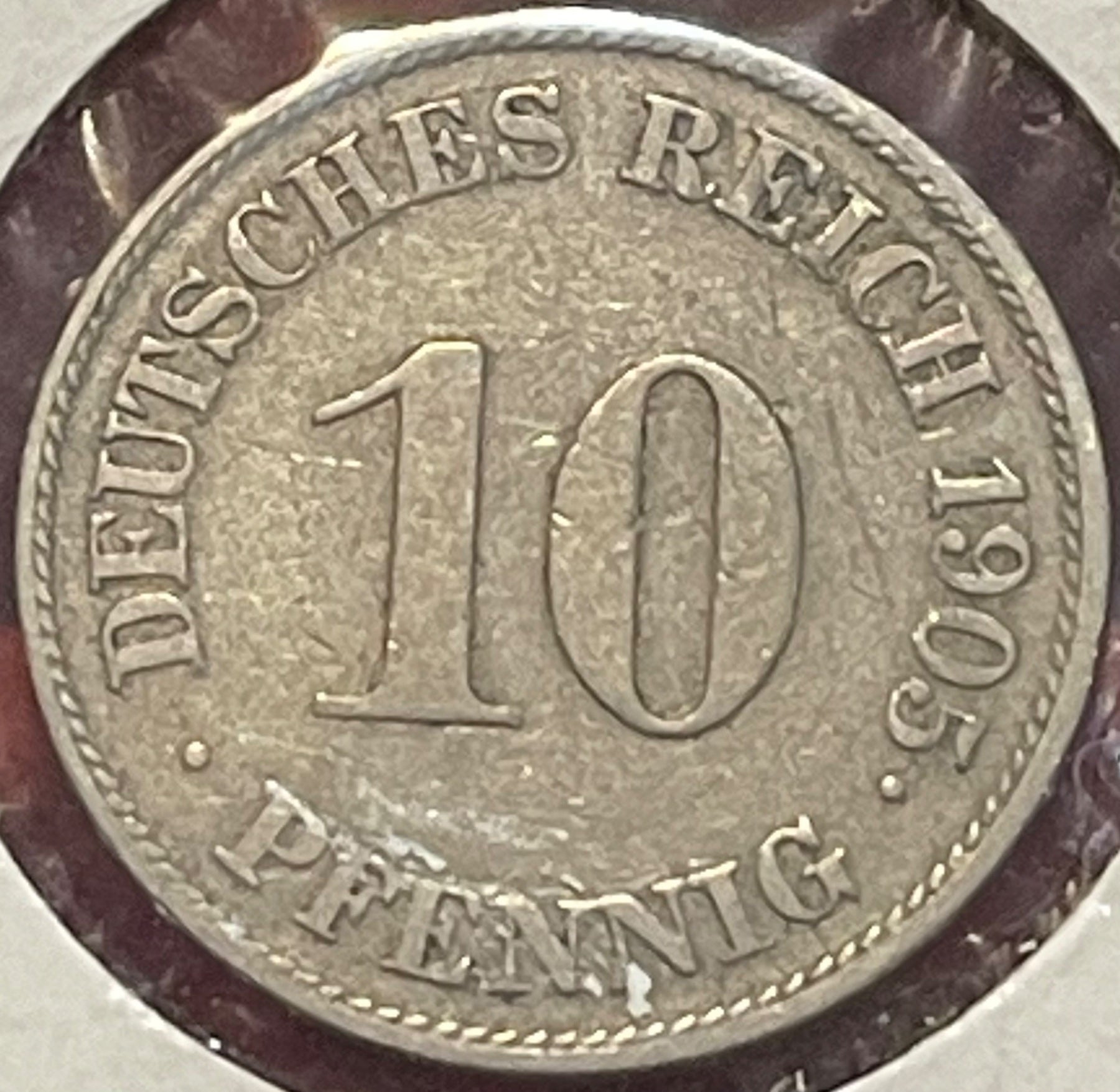 Germany 1905 10 Pfennig KM-14 Circulated World Coin — back