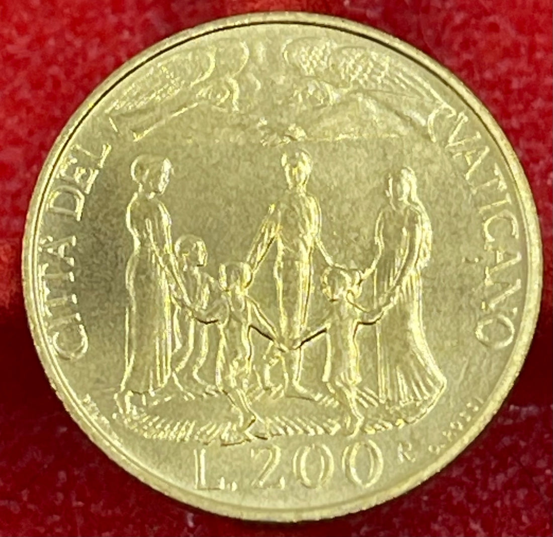 Vatican City 1996 R 200 Lire KM-276 UNC World Coin — back