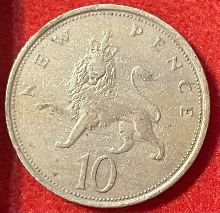 United Kingdom 1974 10 New Pence Pound sterling (decimal) Circulated World Coin Item Shown — back