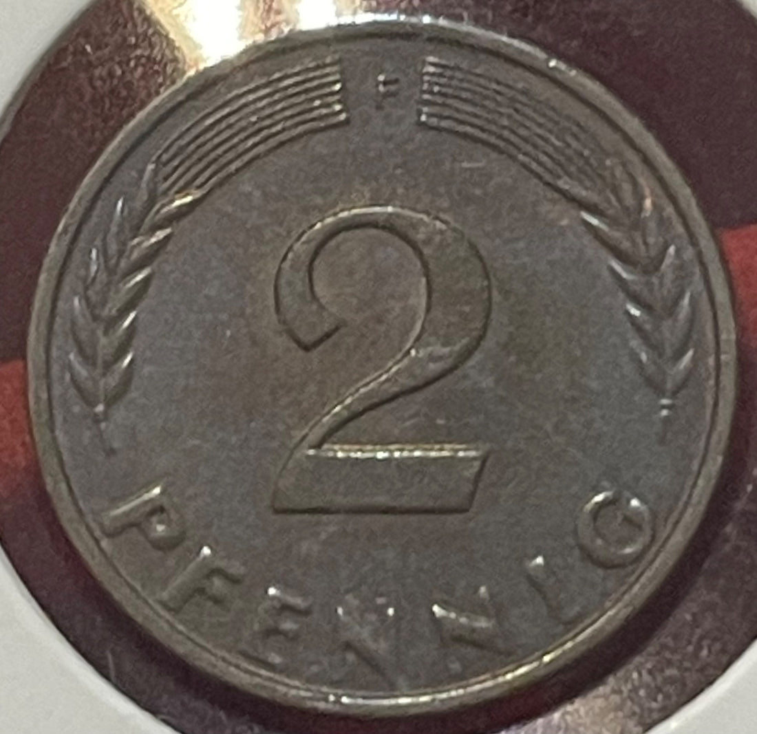 Germany 1964 F 2 Pfennig KM-106 Circulated World Coin — back