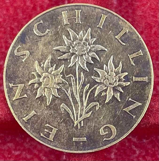 Austria 1959 1 Schilling KM-2886 Circulated World Coin — back