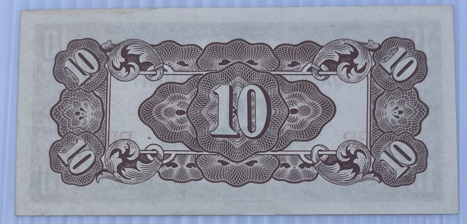 Philippines 1942 10 Centavos P-104 UNC World Banknote From Lot — back