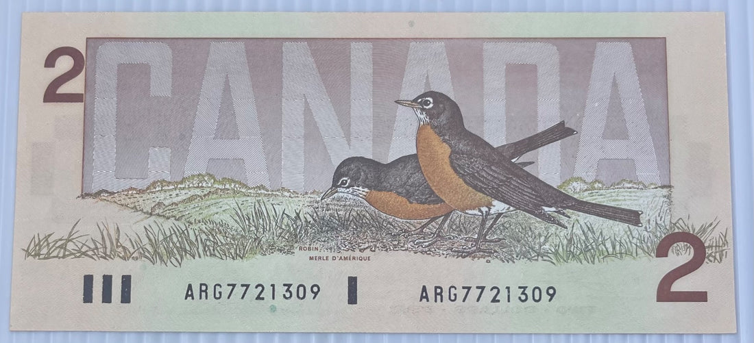 Canada 1986 2 Dollars P-96 UNC World Banknote Note Shown — back
