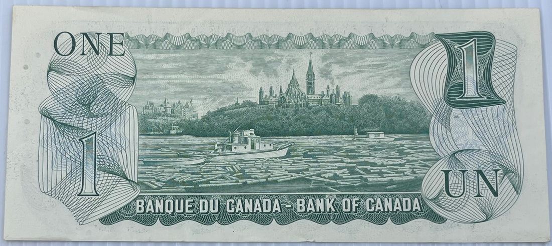Canada 1973 1 Dollar P-85 Circulated World Banknote — back