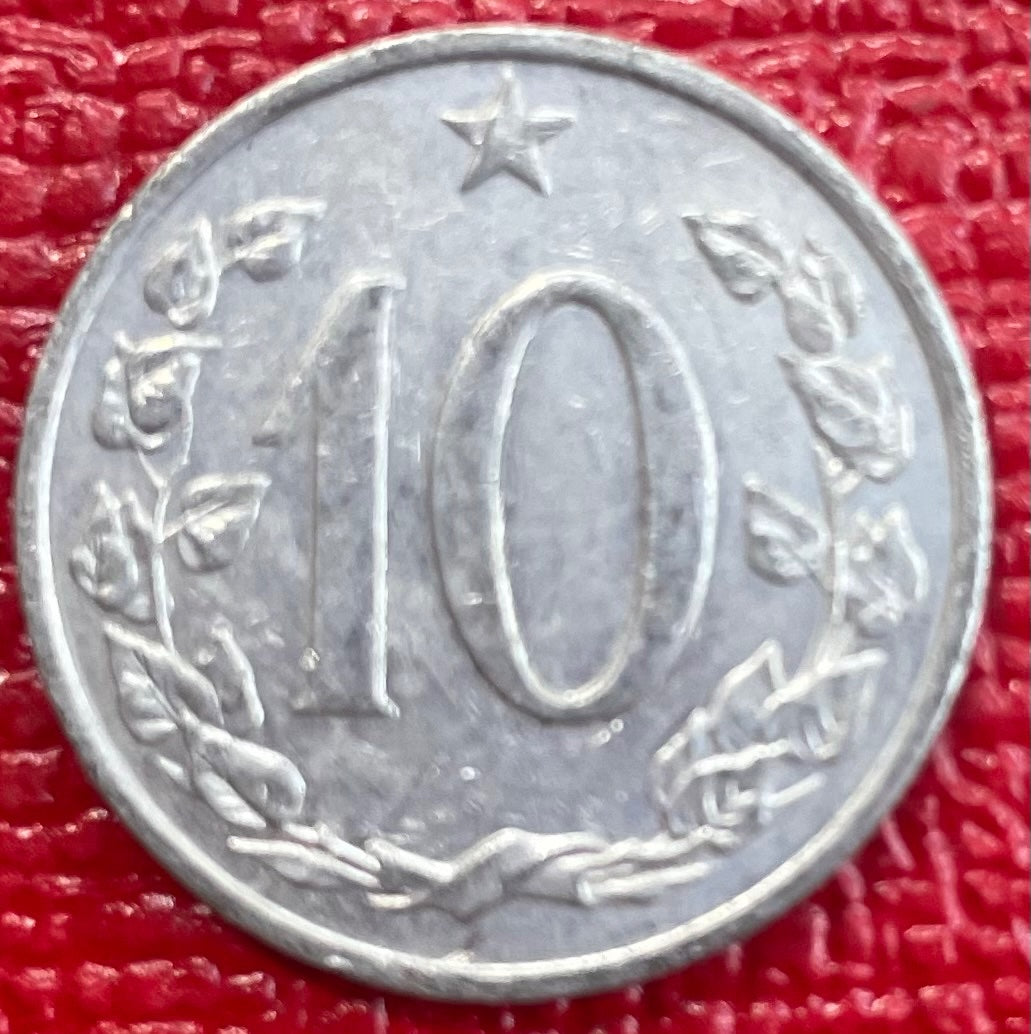 Czechoslovakia 1966 10 haléřů Circulated World Coin Item Shown — back