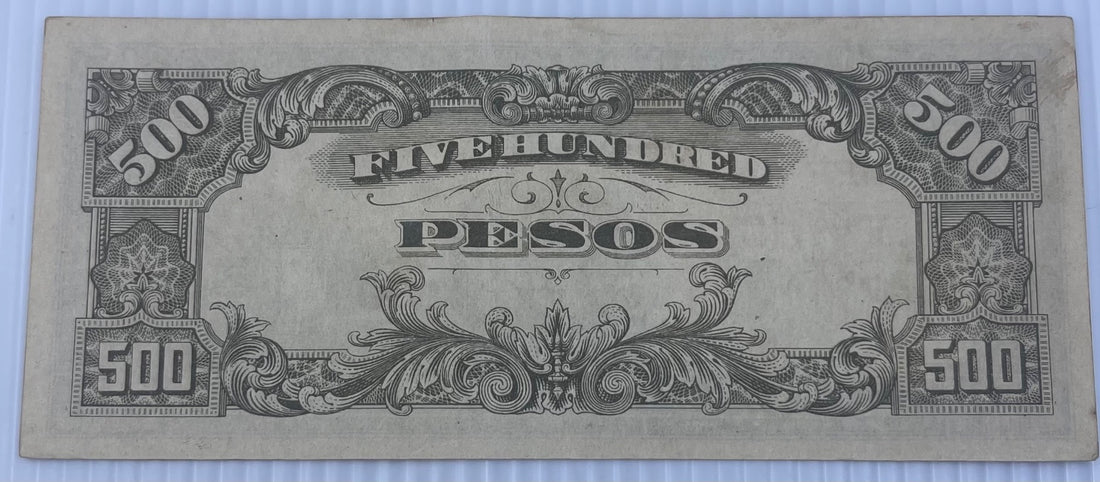 Philippines 1945 500 Pesos P-144 Circulated World Banknote — back