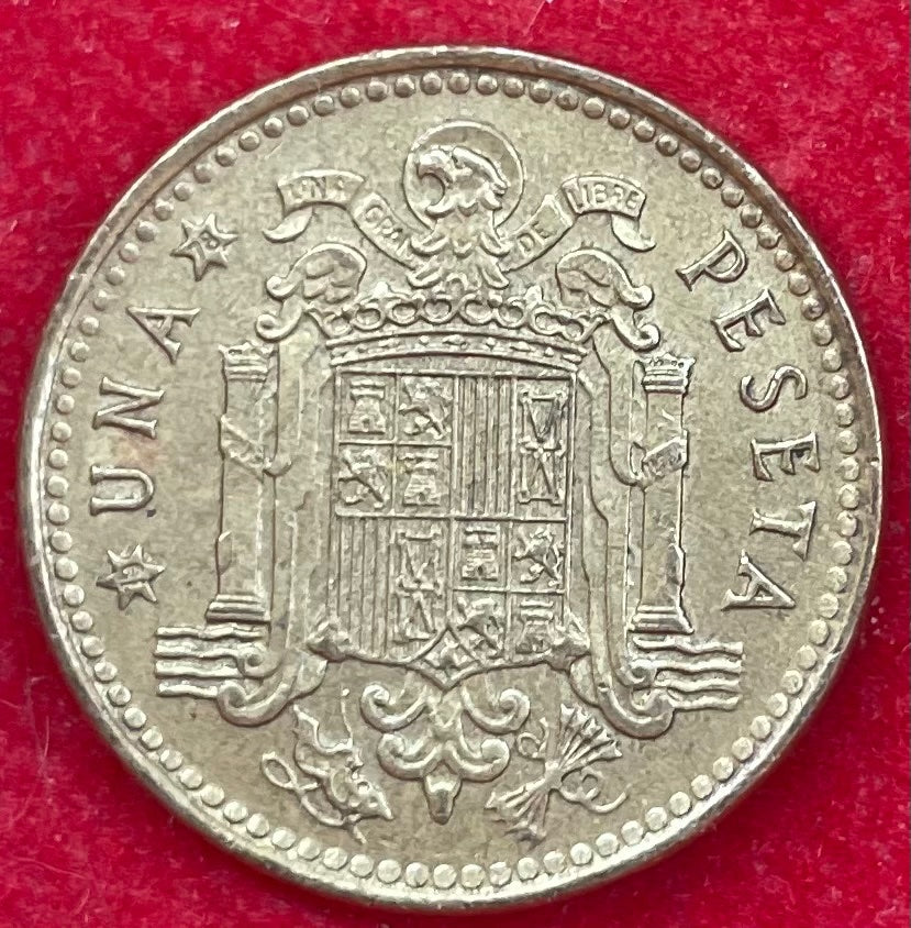 Spain 1975 1 Peseta Peseta (ESP) KM-796 Circulated World Coin Item Shown — back