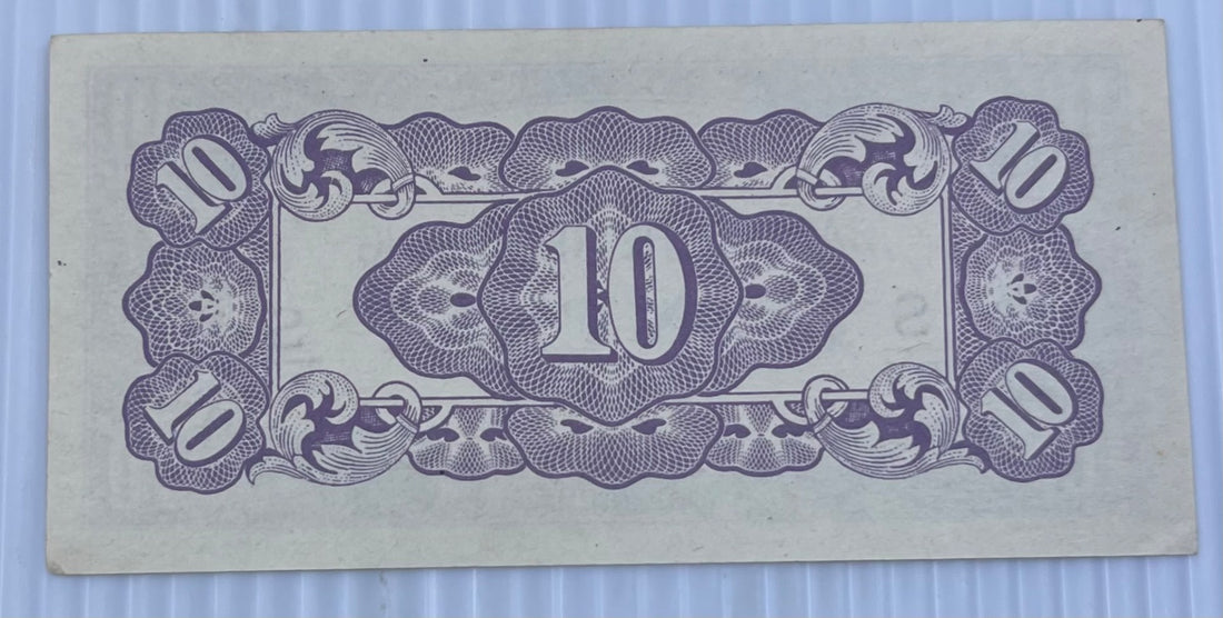 Netherlands Indies 1942 10 Cents P-121 UNC World Banknote From Lot — back