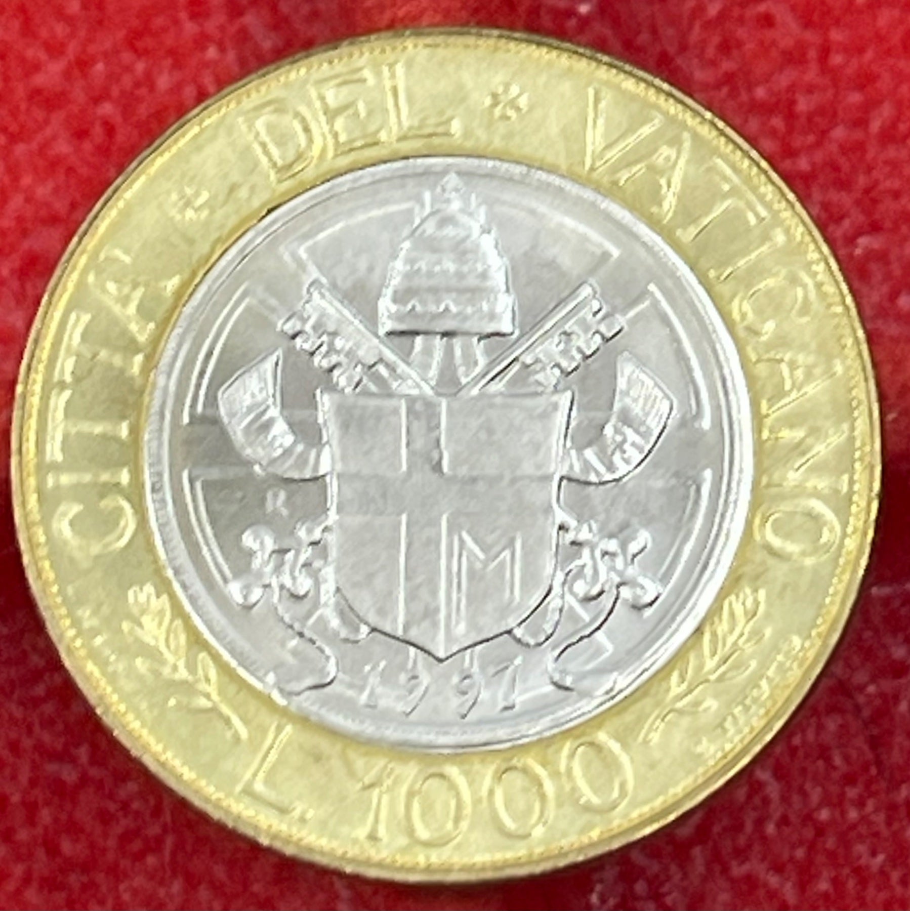 Vatican City 1997 1000 Lire KM-286 UNC World Coin — back