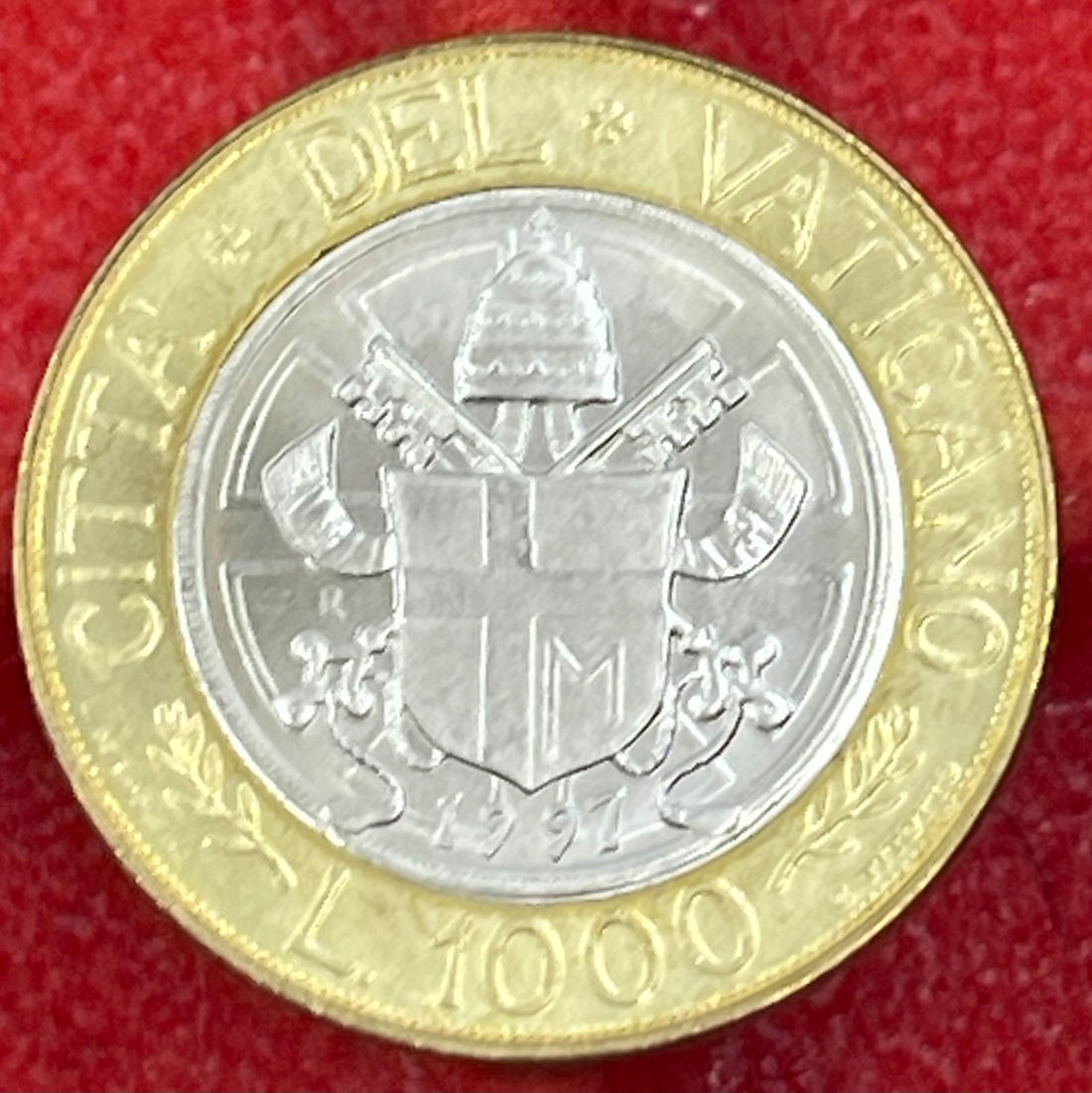 Vatican City 1997 1000 Lire KM-286 UNC World Coin — back