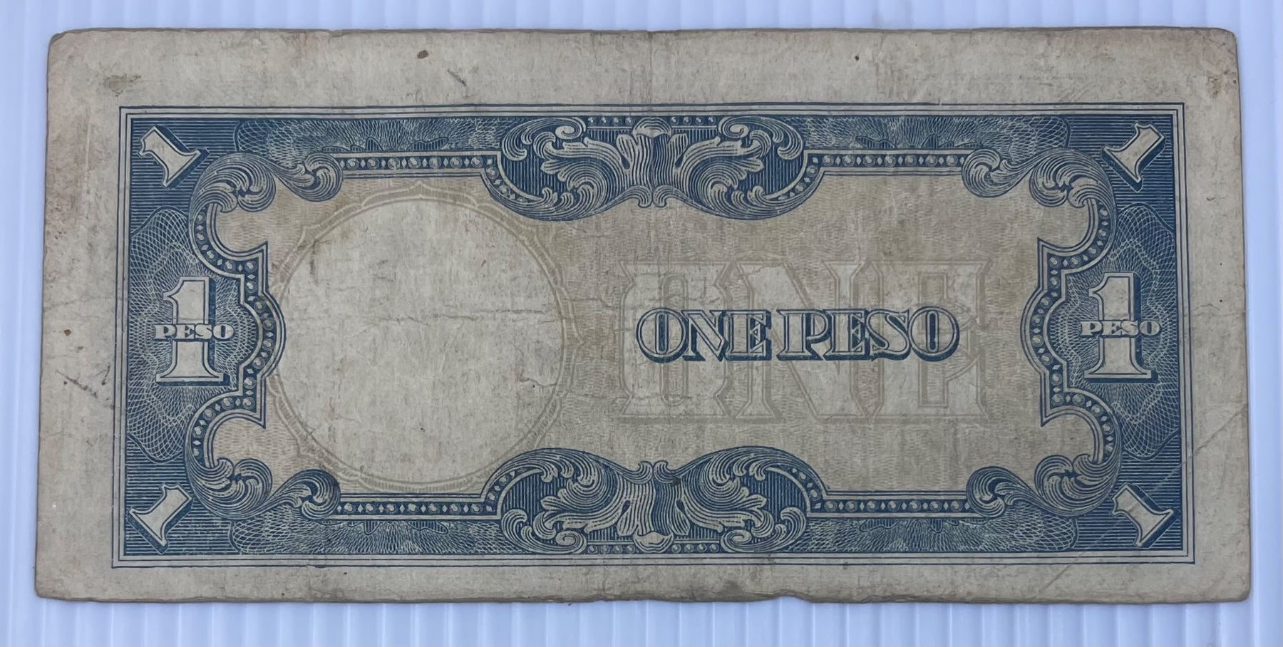 Philippines (Japanese occupation) 1942 1 Peso P-110a Circulated World Banknote From Lot — back