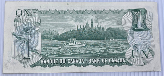 Canada 1973 1 Dollar P-85 Circulated World Banknote — back