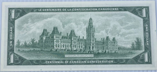 Canada 1964 1 Dollar P-84A UNC World Banknote — back