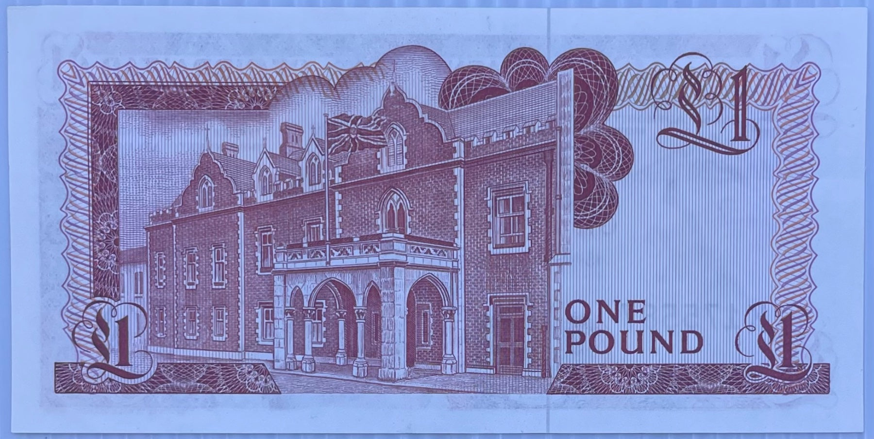 Gibraltar 1979 1 Pound P-20 UNC World Banknote Note Shown — back
