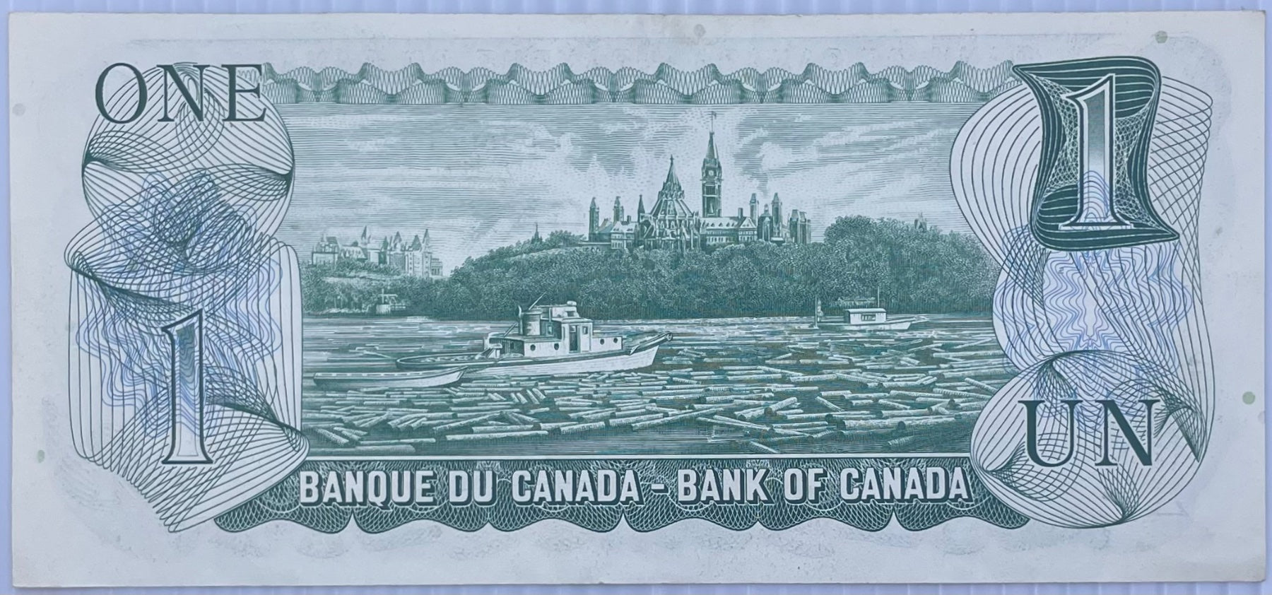 Canada 1973 1 Dollar Uncirculated World Banknote Note Shown — back