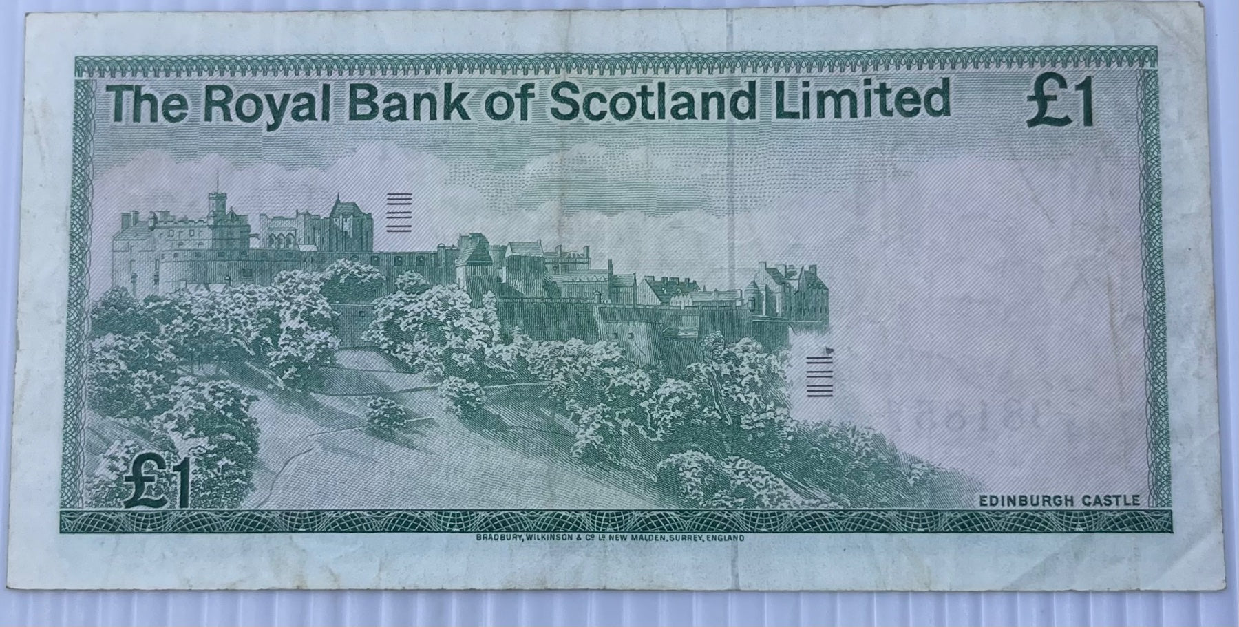 Scotland 1981 1 Pound P-336 Circulated World Banknote Note Shown — back