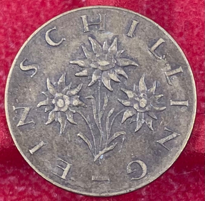 Austria 1965 1 Schilling KM-2886 Circulated World Coin — back