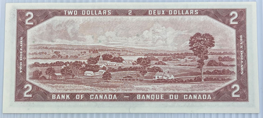 Canada 1961 2 Dollars P-76br UNC World Banknote Note Shown — back