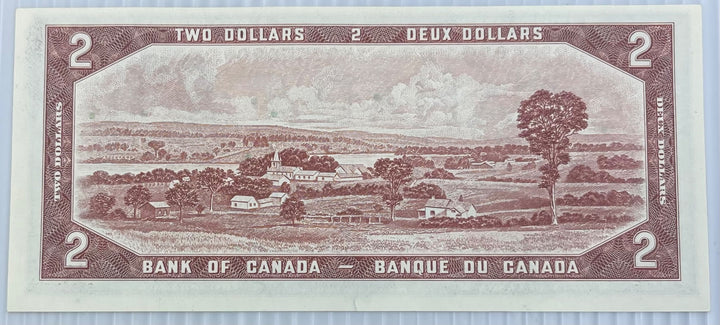 Canada 1961 2 Dollars P-76br UNC World Banknote Note Shown — back