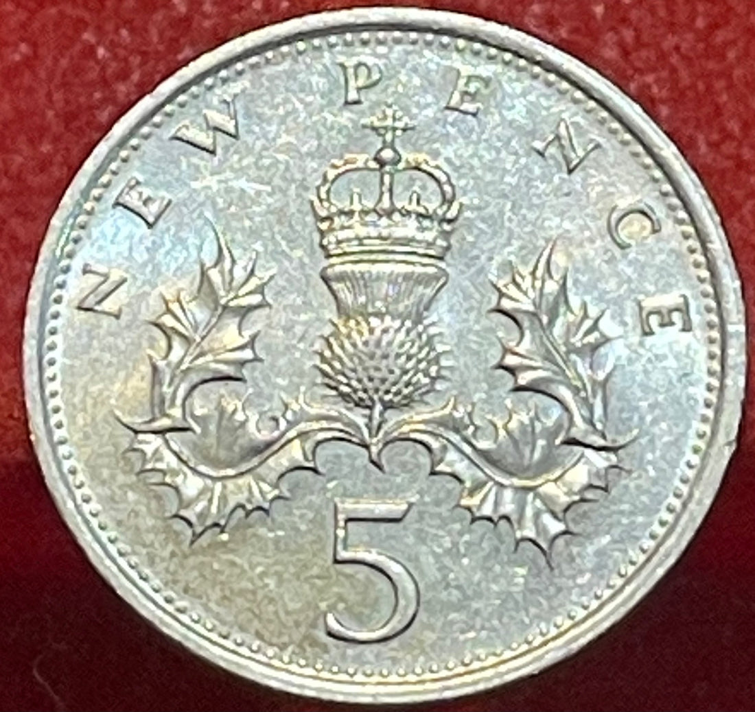 England 1980 5 New Pence KM-911 Circulated World Coin — back