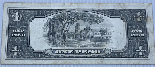 Philippines 1949 1 Peso P-133 Circulated World Banknote — back