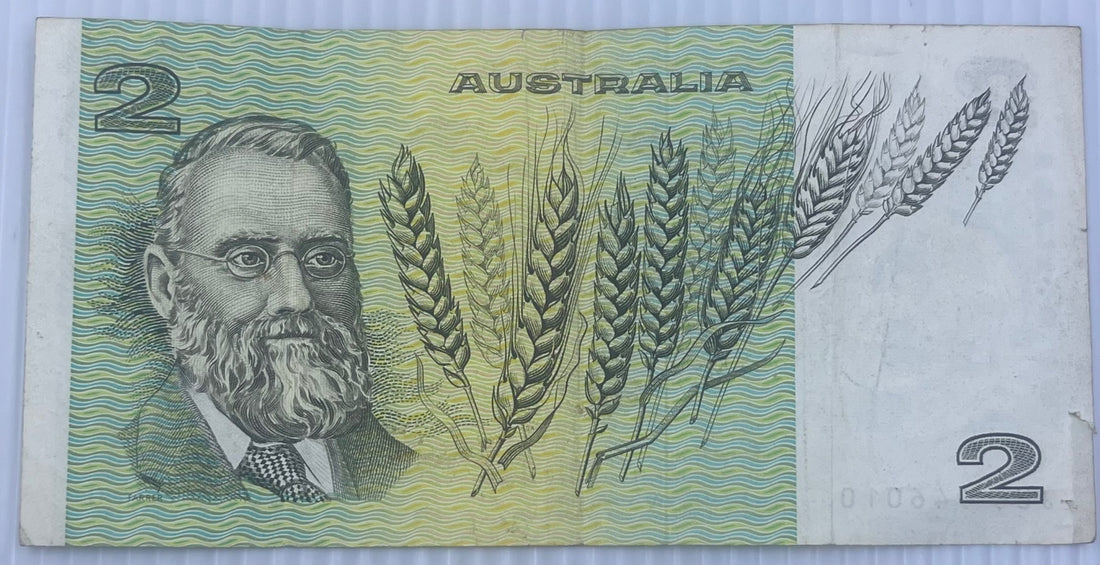Australia 1976 2 Dollars P-43 Circulated World Banknote — back