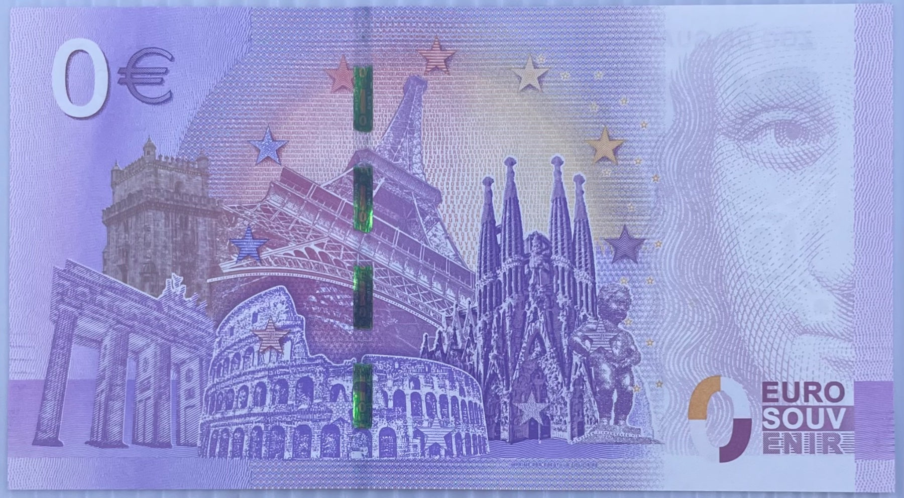 France 2017 0 Euro Souvenir UNC World Banknote — back