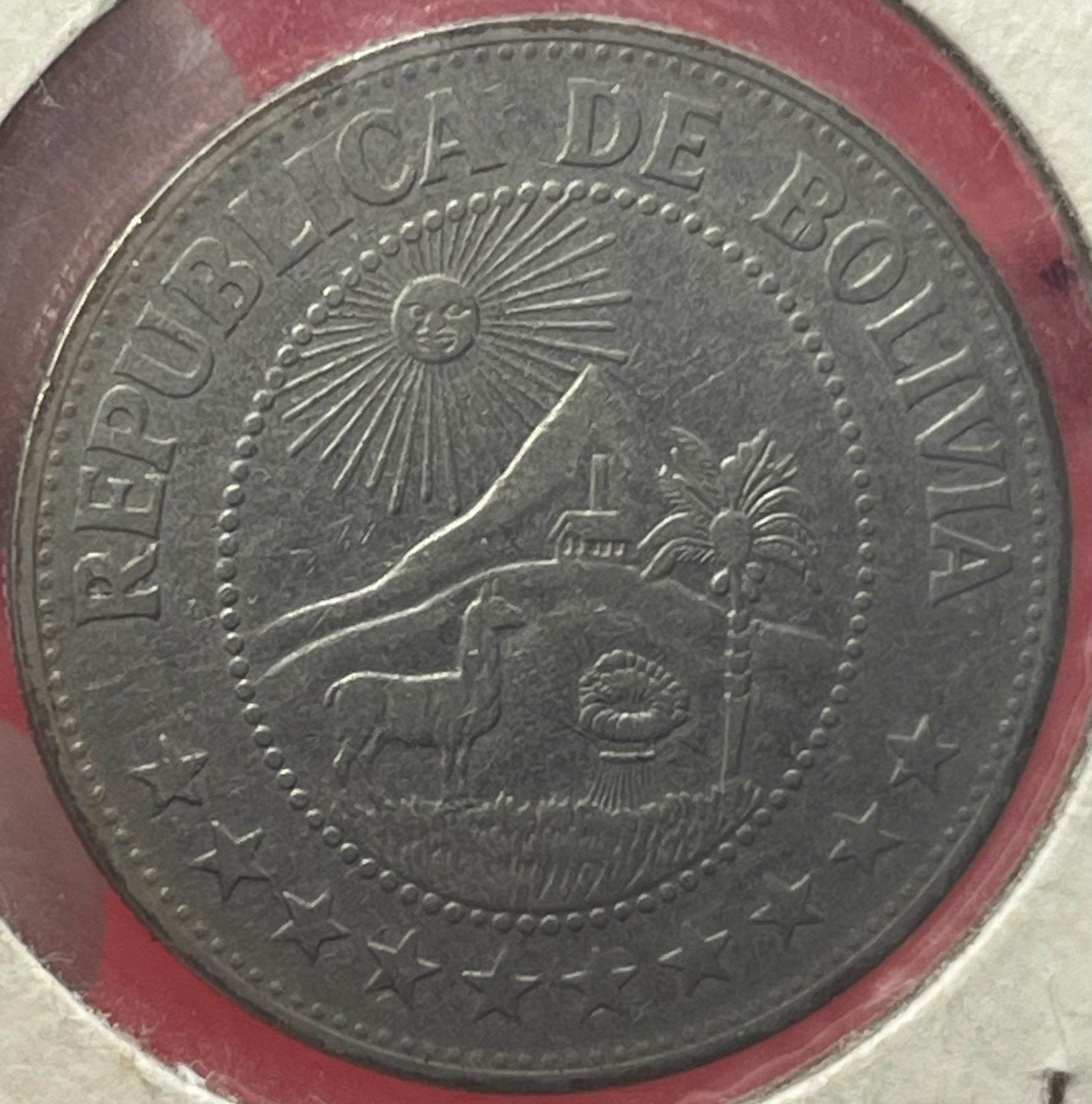 Bolivia 1969 1 Peso Boliviano KM-183 Circulated World Coin Item Shown — back