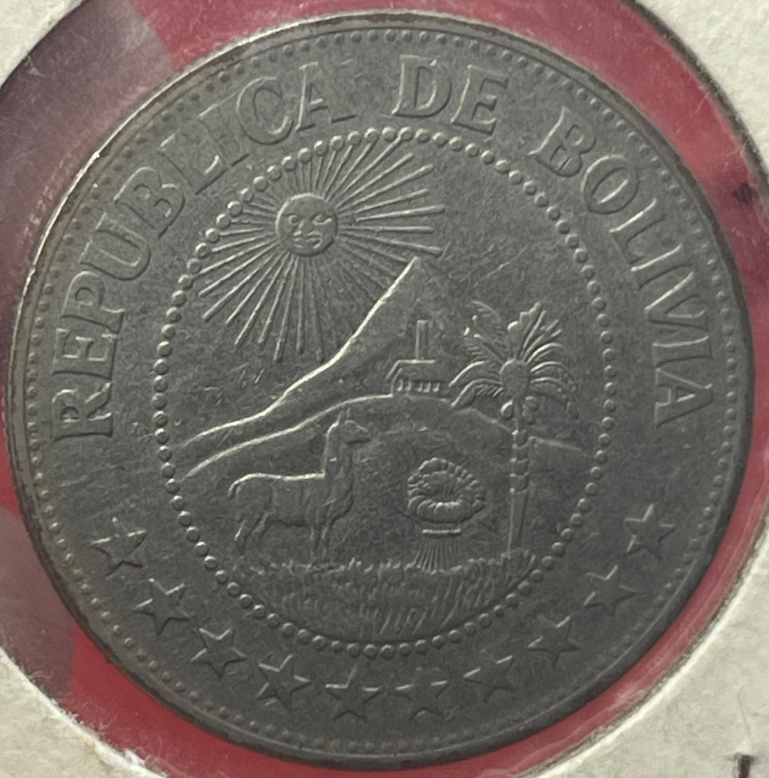 Bolivia 1969 1 Peso Boliviano KM-183 Circulated World Coin Item Shown — back